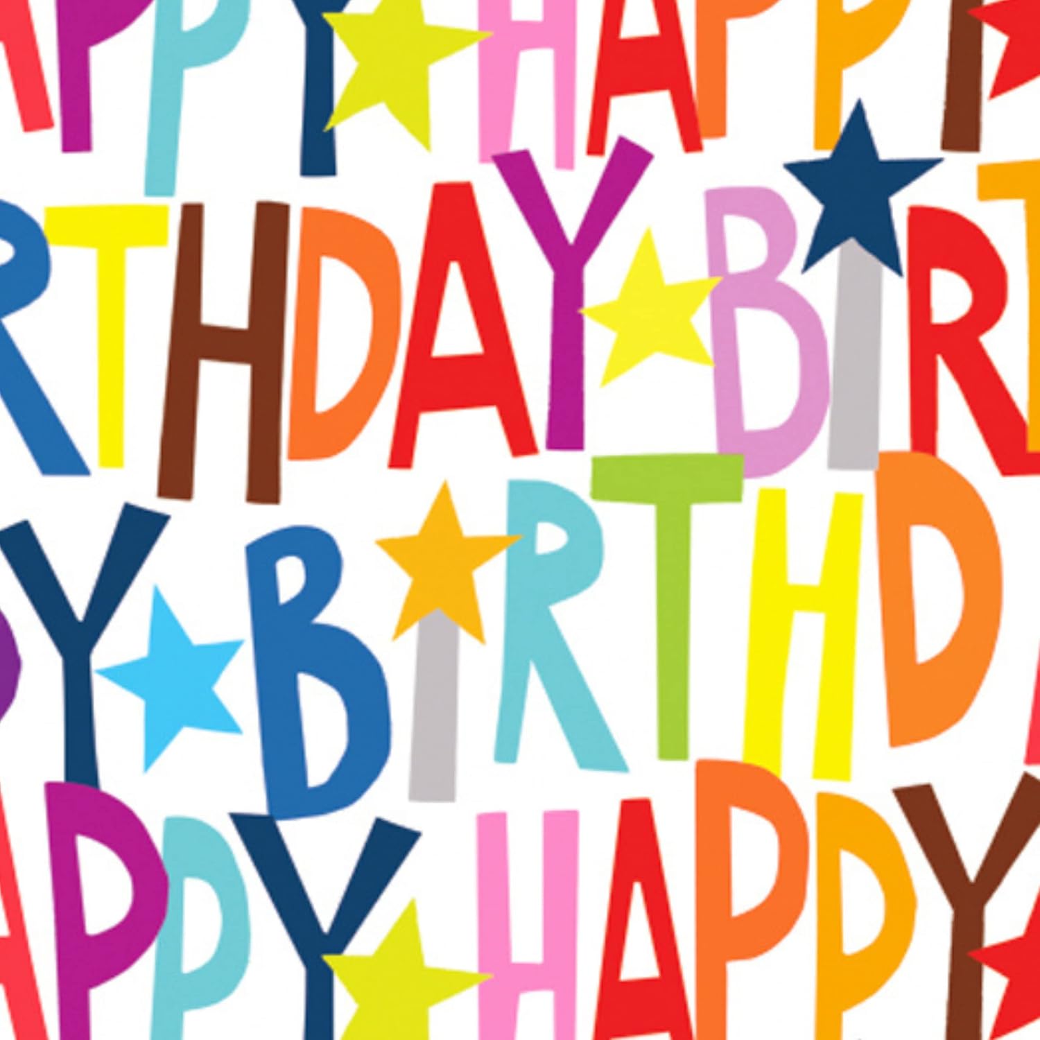 Glick Tissue PS Happy Birthday multi-colored tissue paper for gift packaging, featuring festive birthday-themed designs.