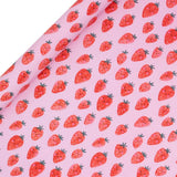 Glick R Wrap 4M Km Sweet Strawberries gift wrapping paper with red strawberries design on white background.
