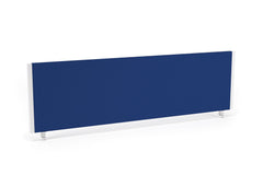 Impulse Straight Screen W1400 x D25 x H400mm Blue With White Frame - I004623 DD