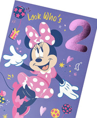 Disney Minnie Mouse 2nd Birthday Card
