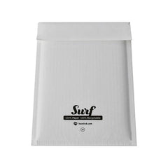 Surf All Paper Padded Mailing Envelopes Size C(0) 100% Recyclable Internal Size 150mm x 207.5mm White (Box 200) - HONEYC0