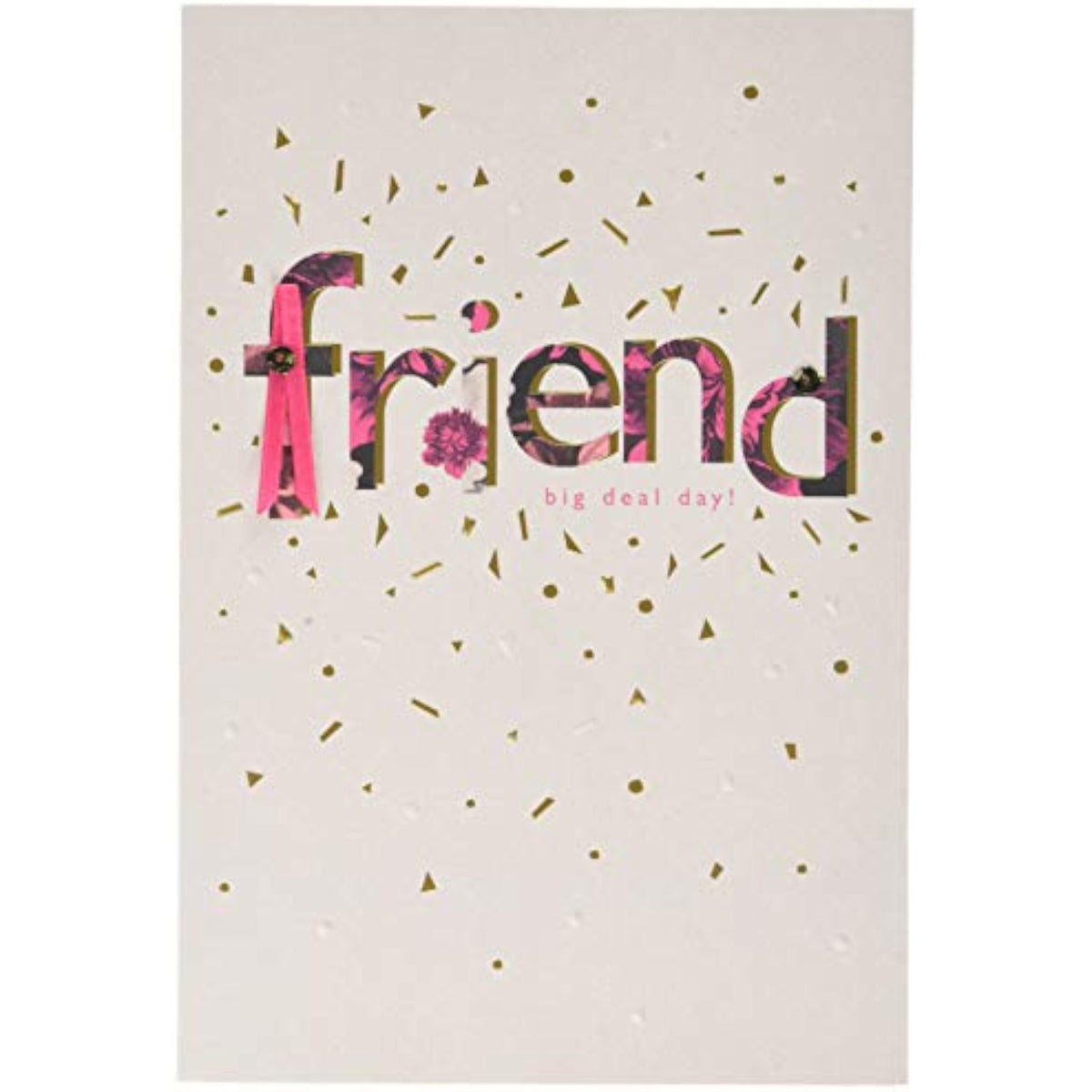 Text Based Design Friend Birthday Card