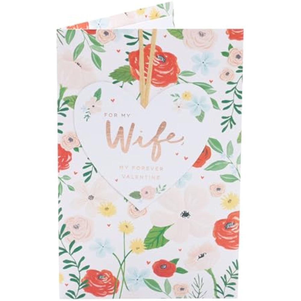 UK Greetings Valentine's Day Card For Wife - Bright Floral Design