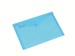 Rexel Popper Wallet Polypropylene A4 Blue (Pack 5) 16129BU