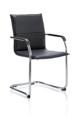 Echo Cantilever Chair Black Soft Bonded Leather BR000178 DD