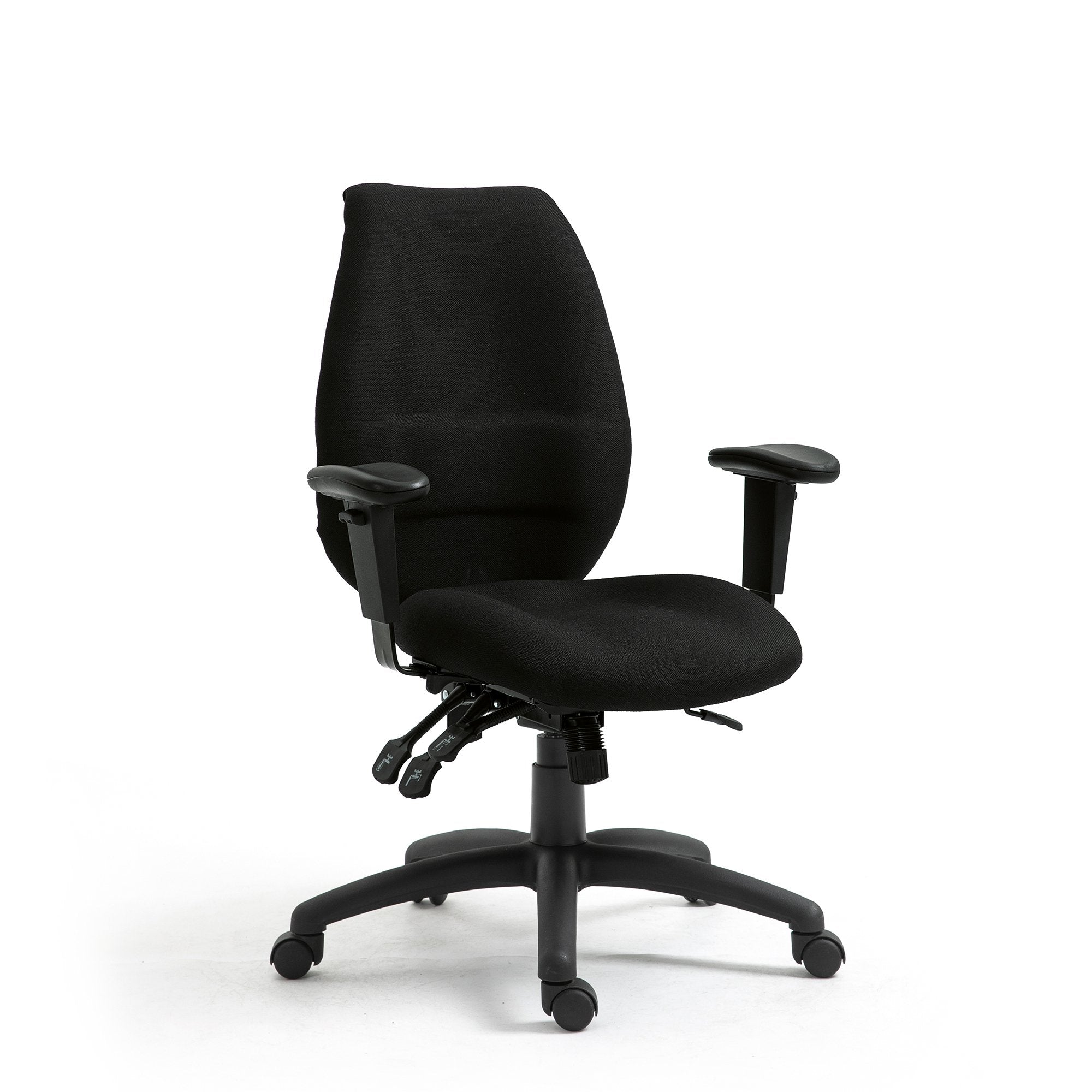 Nautilus Designs Thames Ergonomic High Back 24 Hour Multi-Functional Synchronous Operator Chair With Multi-Adjustable Arms Black - DPA1431FBSY/ABK DD
