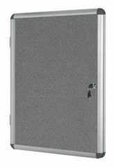 Bi-Office Enclore Grey Felt Lockable Noticeboard Display Case 9 x A4 720x981mm - VT630103150 DD