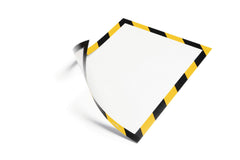Durable DURAFRAME SECURITY Magnetic Frame Safety Sign & Document Holder A4 Yellow/Black (Pack 5) - 4945130