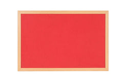 Bi-Office Earth-It Red Felt Noticeboard Oak Wood Frame 1800x1200mm - FB8546233 DD