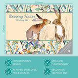 GSC Kissing Hares stationery letter writing set with illustrated paper and envelopes, perfect for elegant letter writing and gifting.