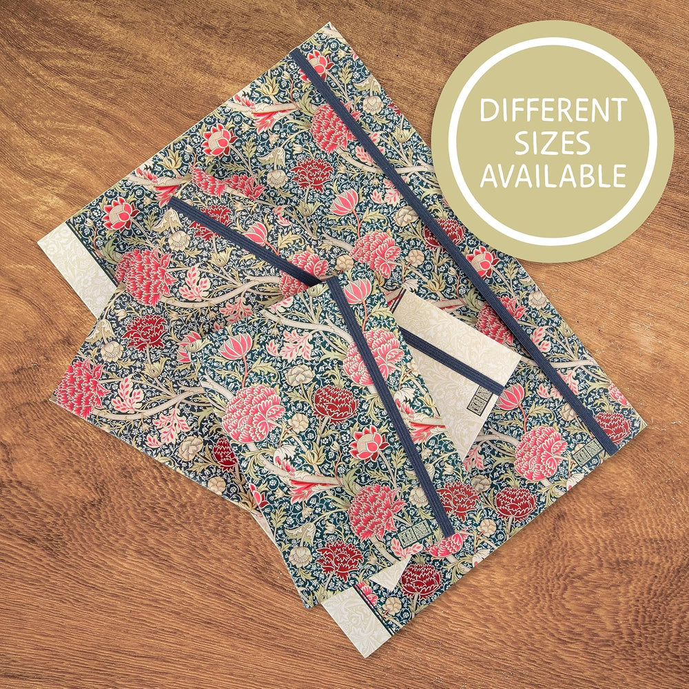 GSC A5 Notebook featuring William Morris Cray floral design, with a soft cover and lined pages for writing and journaling.