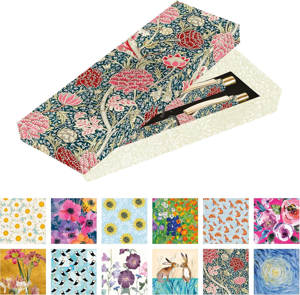GSC William Morris Cray gift pen set with decorative patterned pens for stationery and writing enthusiasts.