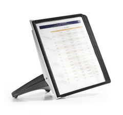 Durable SHERPA Display Panel Desk Unit for A4 Documents 5 Panels with Labelling Tabs Black - 554001