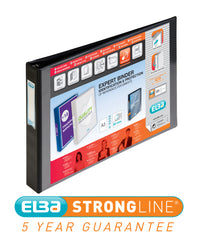 Elba Vision Ring Binder PVC 4 D-Ring A3 30mm Rings Landscape Black (Pack 2) - 100082459