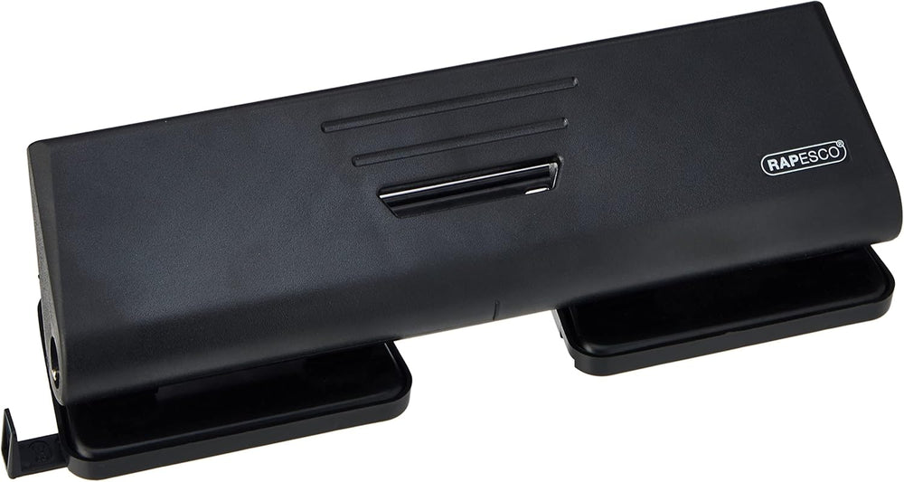 Rapesco 75-P 4-Hole Punch, 16 Sheets - Black