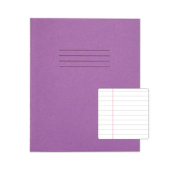 Rhino 8 x 6.5 Exercise Book 48 Page Ruled F8M Purple (Pack 100) - VEX342-419-8 DD