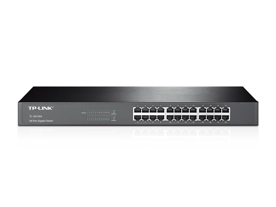 TP Link Unmanaged 24 Port Gigabit Switch and 1U