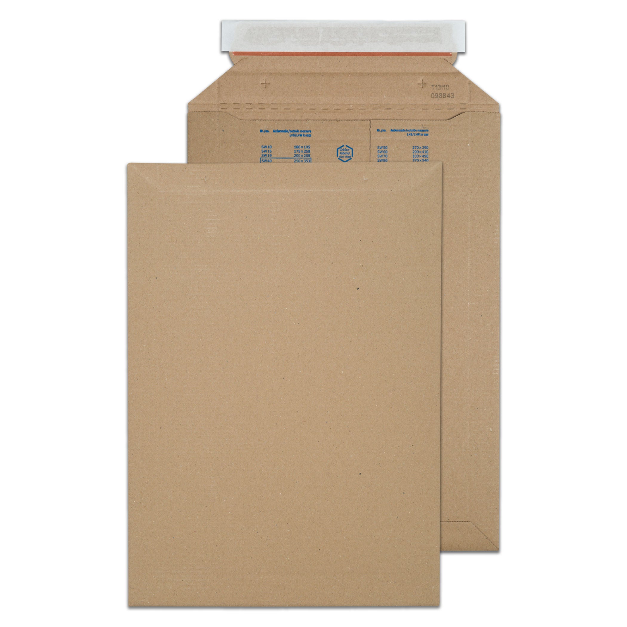 Blake Packaging Envelopes Kraft Brown Peel and Seal Corrugated Pocket 300gsm 353x250mm (Pack 100) - PCE40