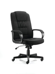 Moore Executive Fabric Chair Black with Arms EX000043 DD