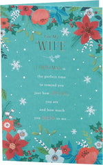UK Greetings Christmas Card for Wife - Heartfelt Design