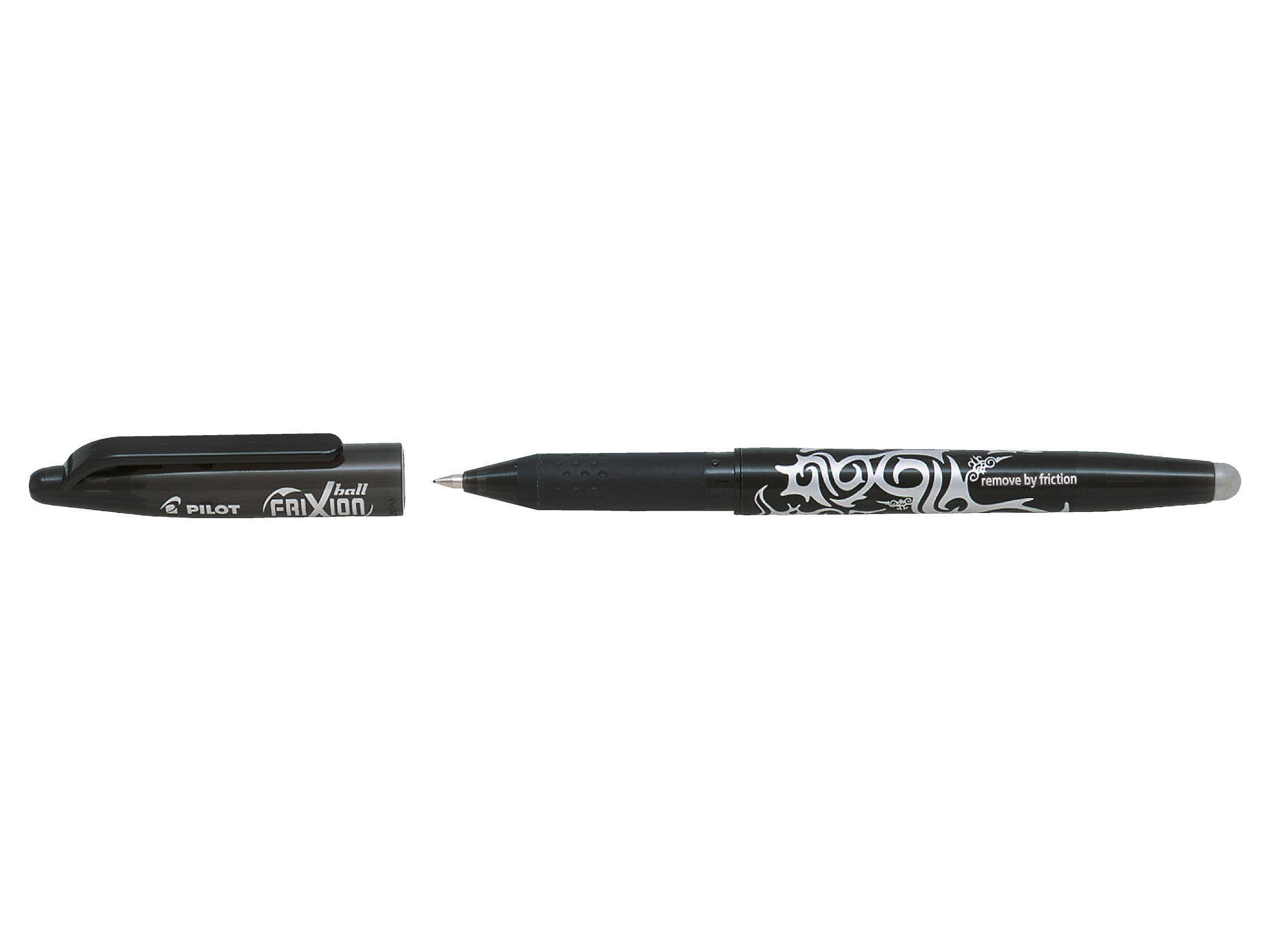 Pilot FriXion Ball Erasable Gel Rollerball Pen 0.7mm Tip 0.35mm Line Black (Pack 12) - 224101201