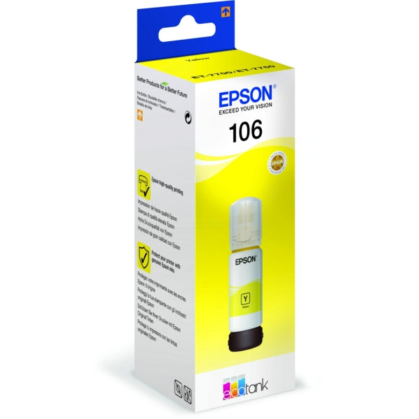 Epson 106 Yellow Ink Bottle 70ml - C13T00R440