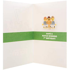 Age 7th Lego Iconics Football Design Birthday Card