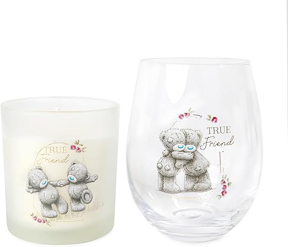 Friend glass and candle set