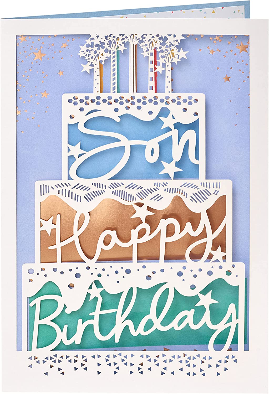 Contemporary Cake Design Son Birthday Card