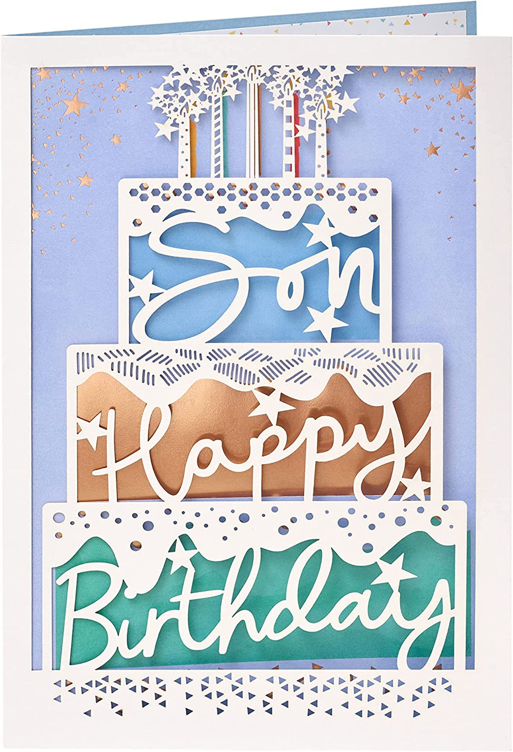 Contemporary Cake Design Son Birthday Card