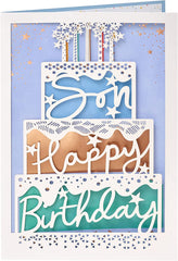 Contemporary Cake Design Son Birthday Card
