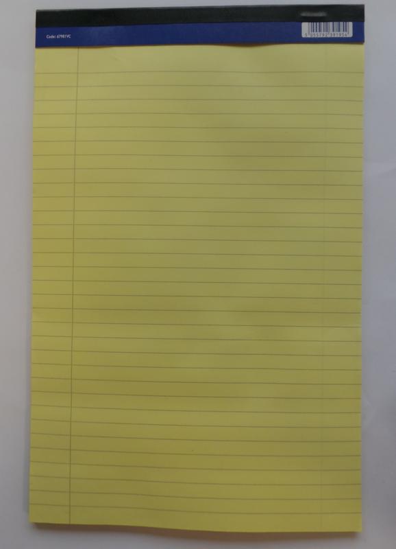 ValueX A4 Executive Memo Pad Ruled 70gsm 100 Page Yellow (Pack 10)