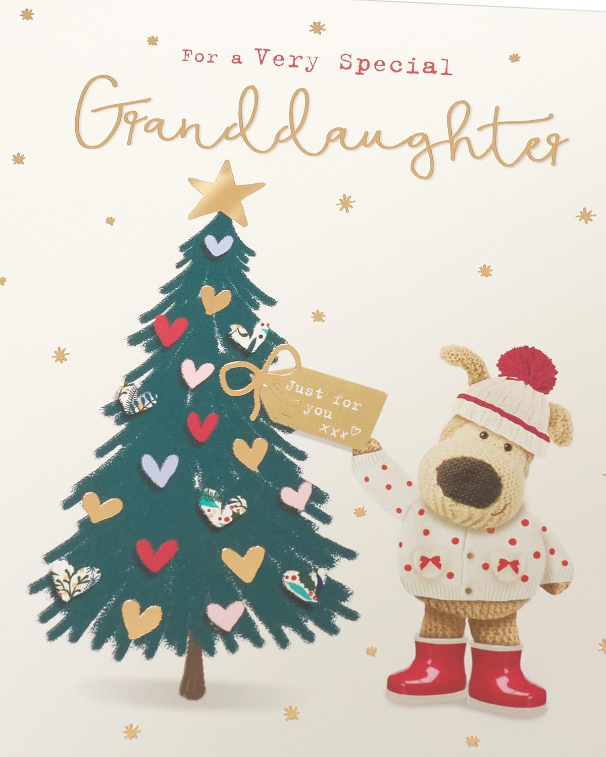 Boofle Christmas Card for Granddaughter – Very Special Cute Festive Design