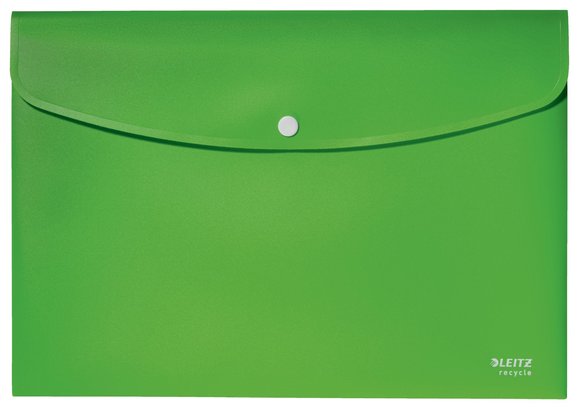 Leitz Recycle Polypropylene Document Wallet With Push Button Closure Green 46780055