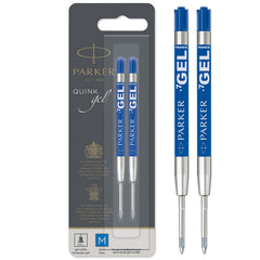 Parker Quink Gel Ink Refill Medium Blue (Pack 2) 1950364