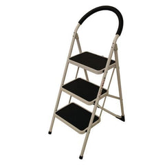 Slingsby Folding 3 Tread Step Ladder 150Kg Capacity (Height to Top Step 720mm) White - 359294 DD