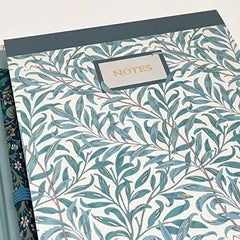 GBCC William Morris Sticky Notes Folder - Includes Notepad, Sticky Notes and a Pencil - Gorgeous Floral Design, Multicolor