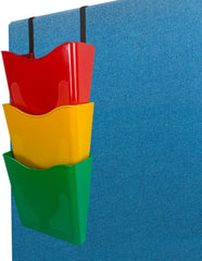Deflecto A4 Portrait Wall Mounted Document Literature Display Holder with Hanging Bracket Red/Yellow/Green (Pack 3) - CP081YTRYG