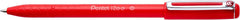 Pentel IZEE Ballpoint Pen Cap-Style 1.0mm Tip 0.5mm Line Red (Pack 12) BX460-B