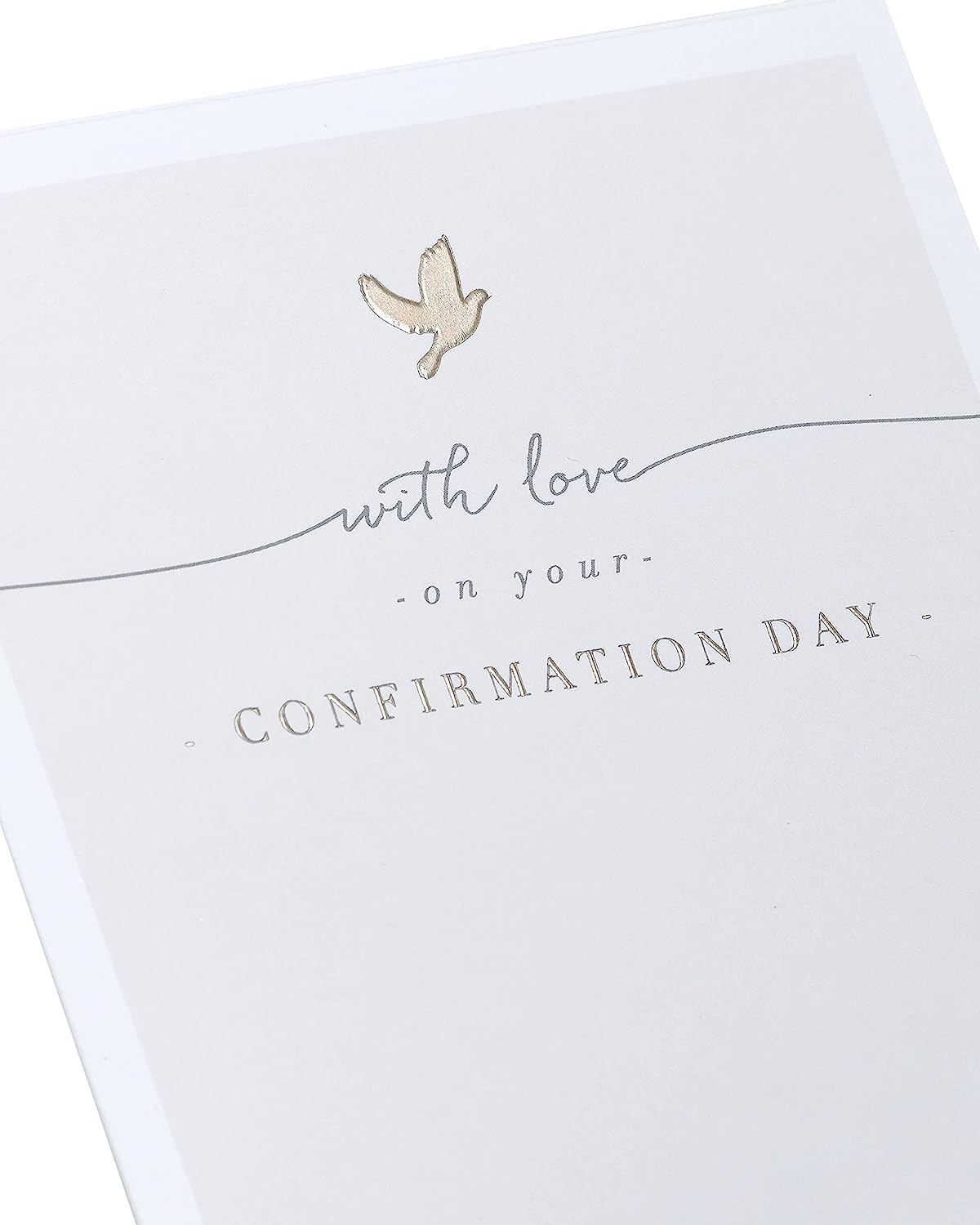 Beige Dove Design Confirmation Card For Boy or Girl