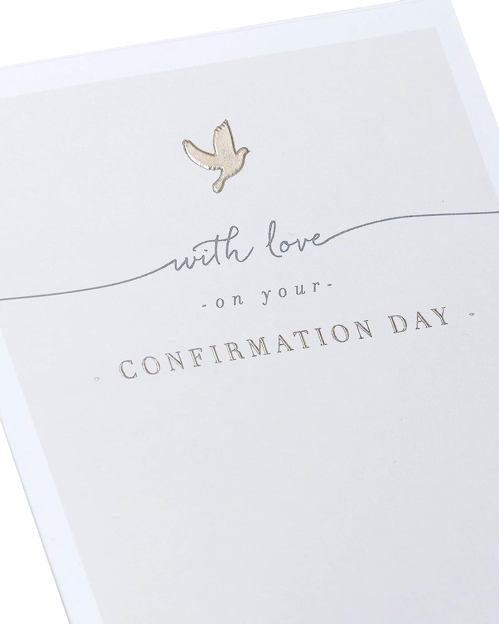 Beige Dove Design Confirmation Card For Boy or Girl