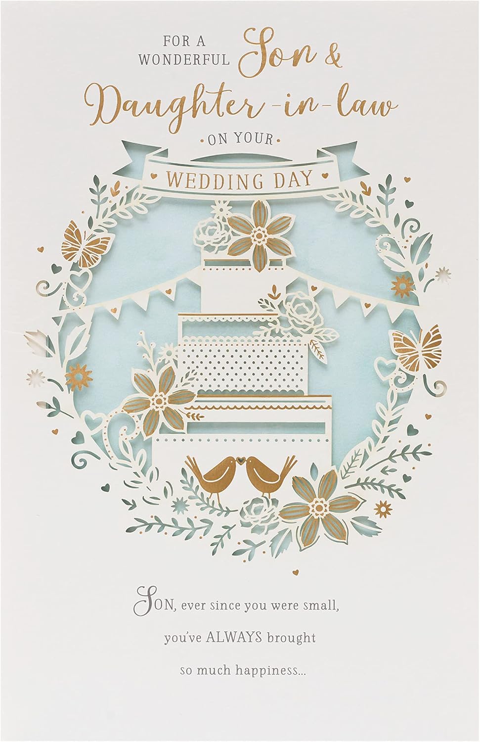 Traditional Son & Daughter in Law Wedding Card