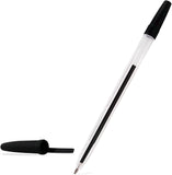 Hainenko black ink ballpoint pens, pack of 50, medium tip, smooth writing, ideal for office and school use