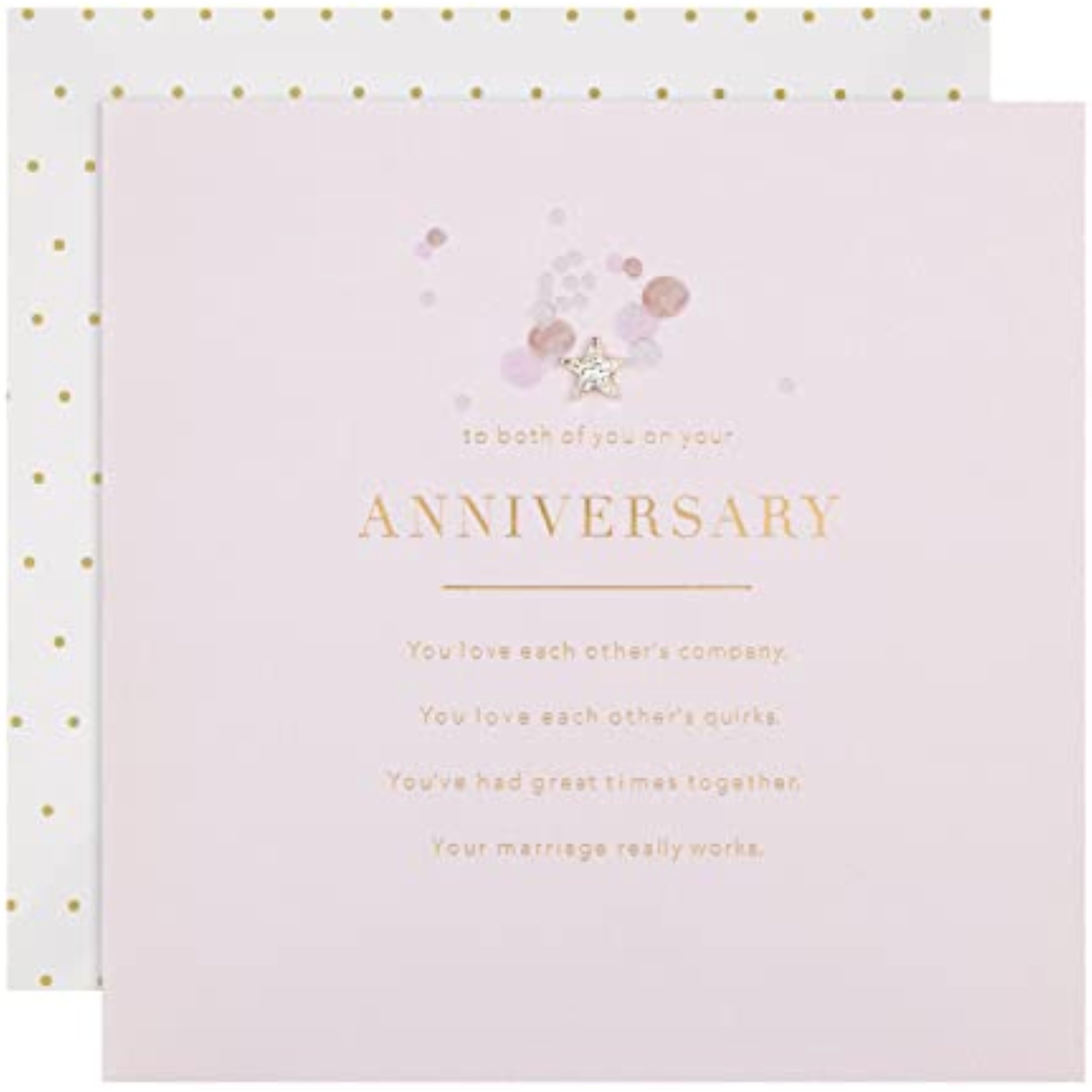 Hallmark anniversary card with elegant text and LED light design, suitable for celebrating special occasions with loved ones.