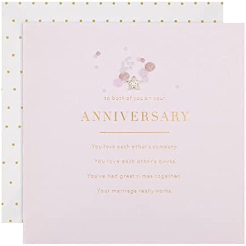 Hallmark anniversary card with elegant text and LED light design, suitable for celebrating special occasions with loved ones.