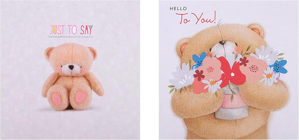 Hallmark Forever Friends assorted greeting card pack with 20 blank cards in four different designs, ideal for special occasions.