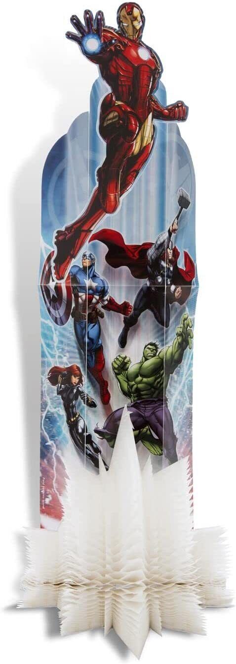 Hallmark Marvel Avengers 3D birthday card for son featuring a dynamic superhero design and vibrant paper craft details.