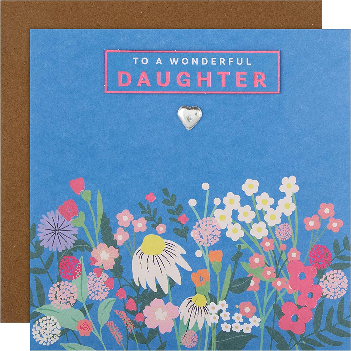 Hallmark birthday card for daughter featuring a floral bloom design with colorful flowers and elegant lettering.