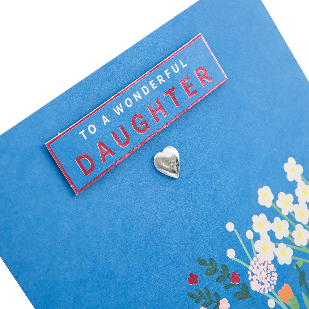 Hallmark birthday card for daughter with floral bloom design, featuring colorful flowers and heartfelt message inside.