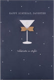 Hallmark birthday card with colorful cocktail glass design and "Happy Birthday Daughter" message for celebrating special occasions.